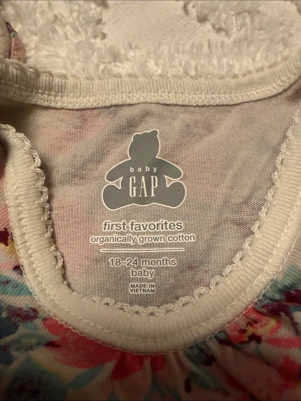Baby Gap Floral Bodysuit, 18-24 months. Twin Girls.